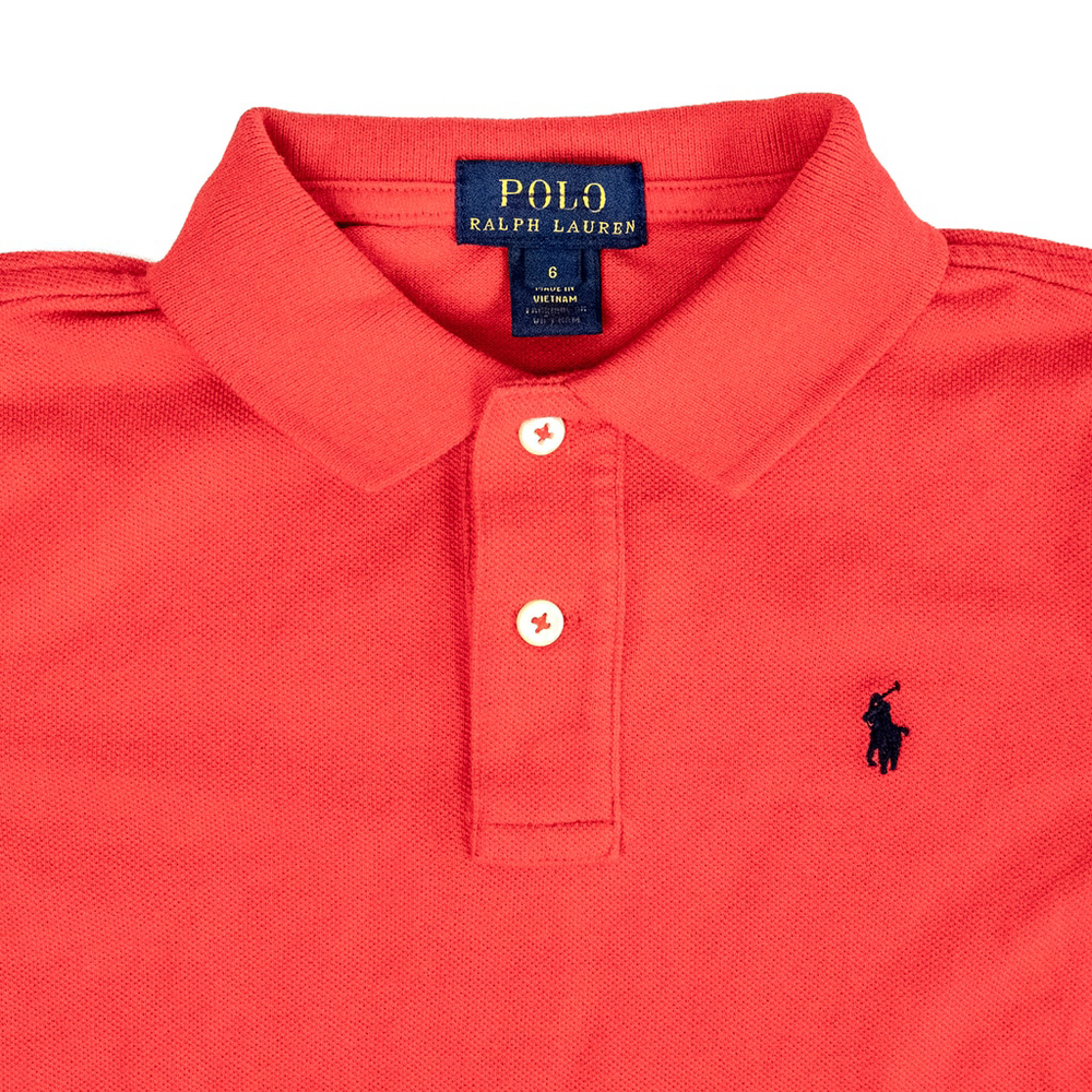 NWOT Polo Ralph Lauren Little Boys Mesh Polo Shirt Red | Pony Navy $49 - Size 6 - Picture 4 of 6
